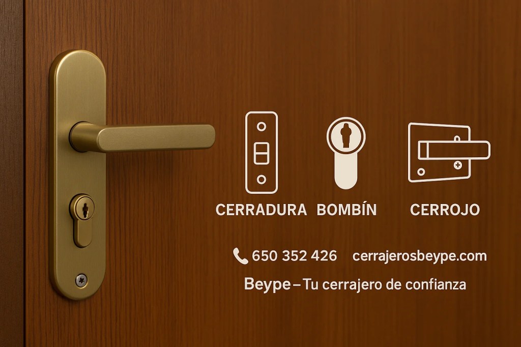 Diferencias: Cerradura, Bombín y&nbsp;Cerrojo